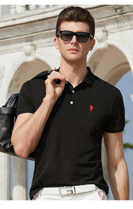 hombre small pony polo top Men Short sleeve Casual rugby  Shirt camisa embroidered polo masculine Asia size