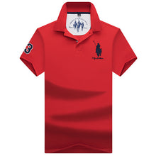Load image into Gallery viewer, New Casual PoloShirts Men 3D Embroidery Summer Short Sleeve For Man Slim Fit Cotton Solid Color Camisa Polos hombre Masculina