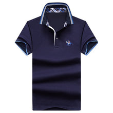 Load image into Gallery viewer, New Casual PoloShirts Men 3D Embroidery Summer Short Sleeve For Man Slim Fit Cotton Solid Color Camisa Polos hombre Masculina