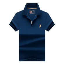 Load image into Gallery viewer, New Casual PoloShirts Men 3D Embroidery Summer Short Sleeve For Man Slim Fit Cotton Solid Color Camisa Polos hombre Masculina