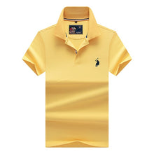 Load image into Gallery viewer, New Casual PoloShirts Men 3D Embroidery Summer Short Sleeve For Man Slim Fit Cotton Solid Color Camisa Polos hombre Masculina